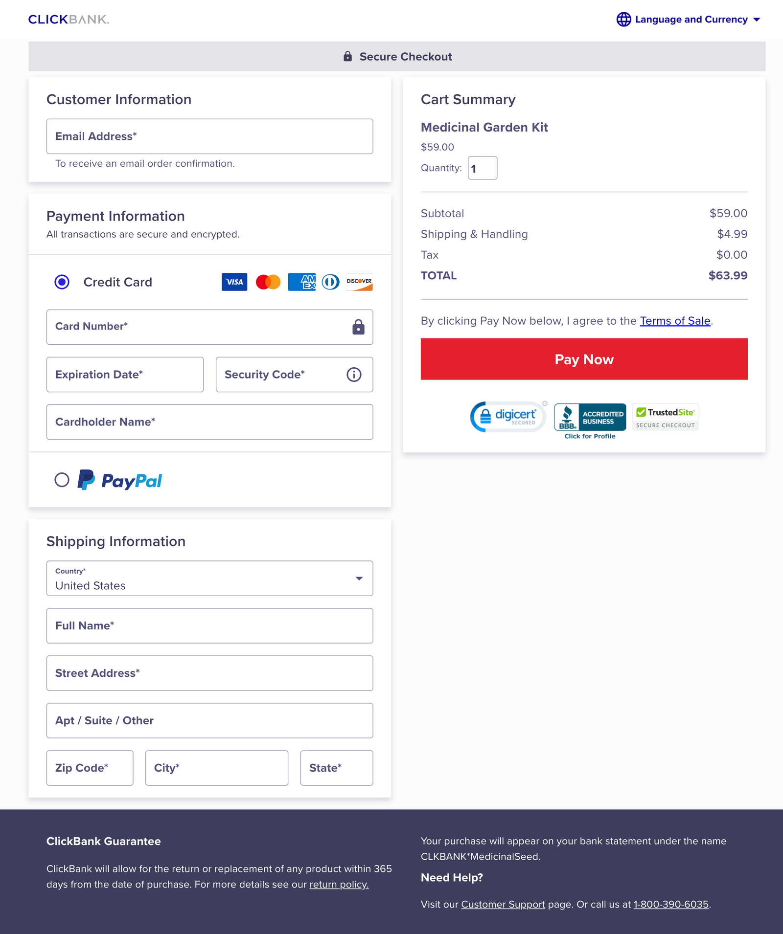 Medicinal Garden Kit Official Website Secure Order Page